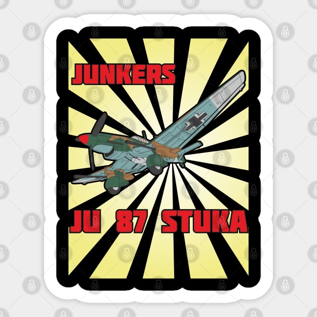 Junkers Ju 87 Stuka Sticker by FAawRay